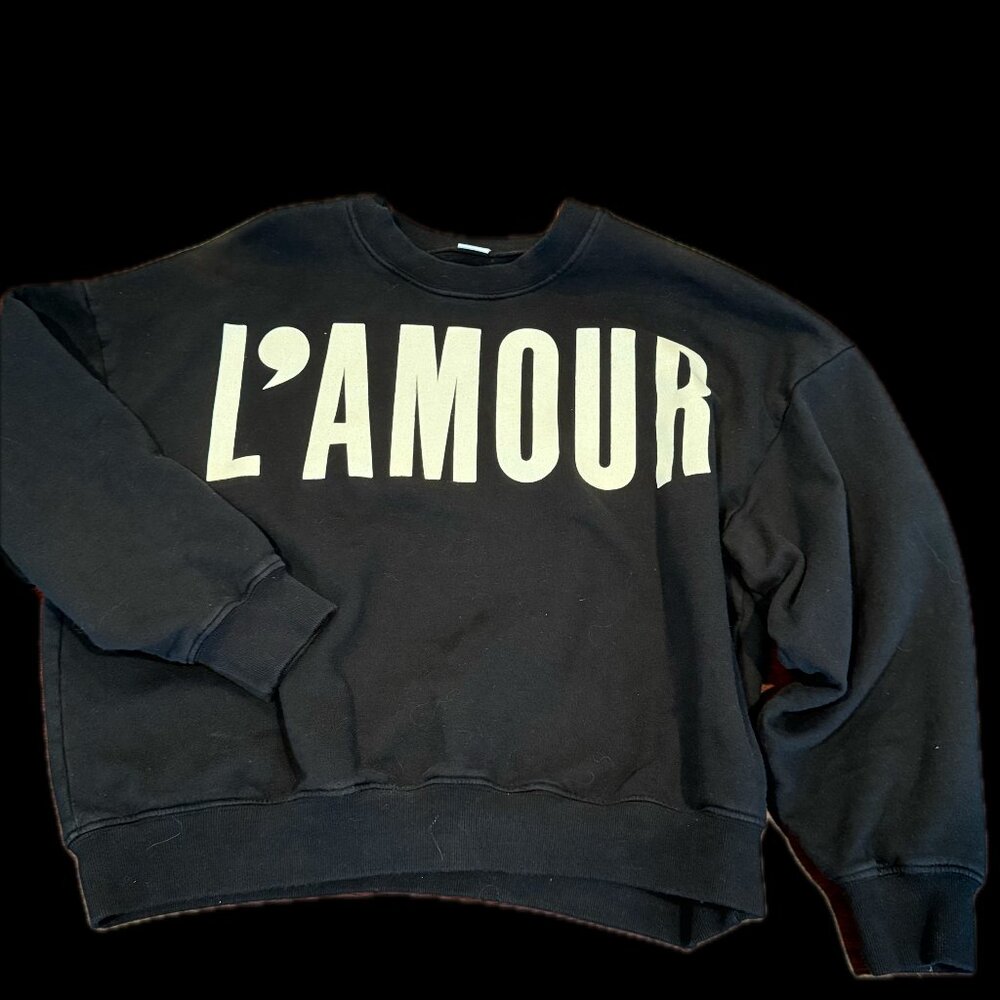 Clare V. L'Amour Black Sweatshirt - Black